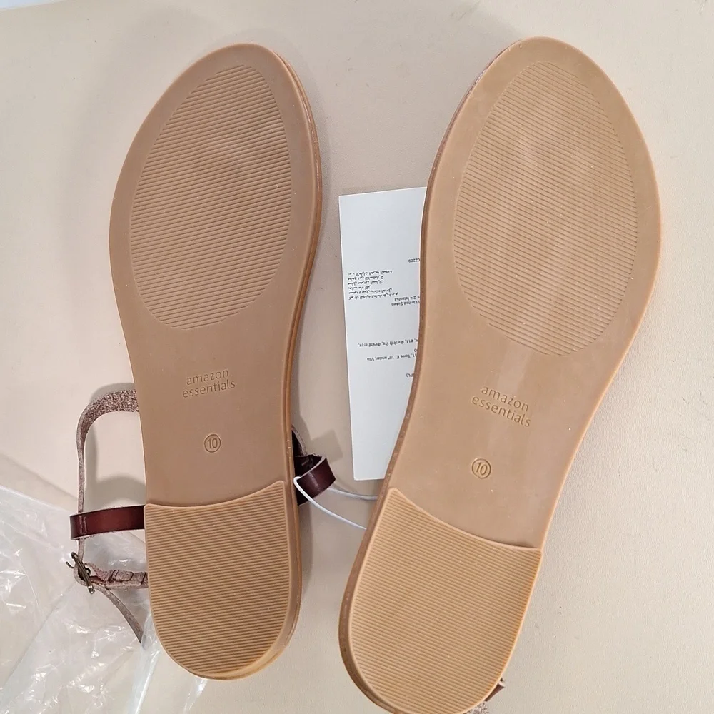 Amazon Essentials Strappy Thong Sandals Casual Brown